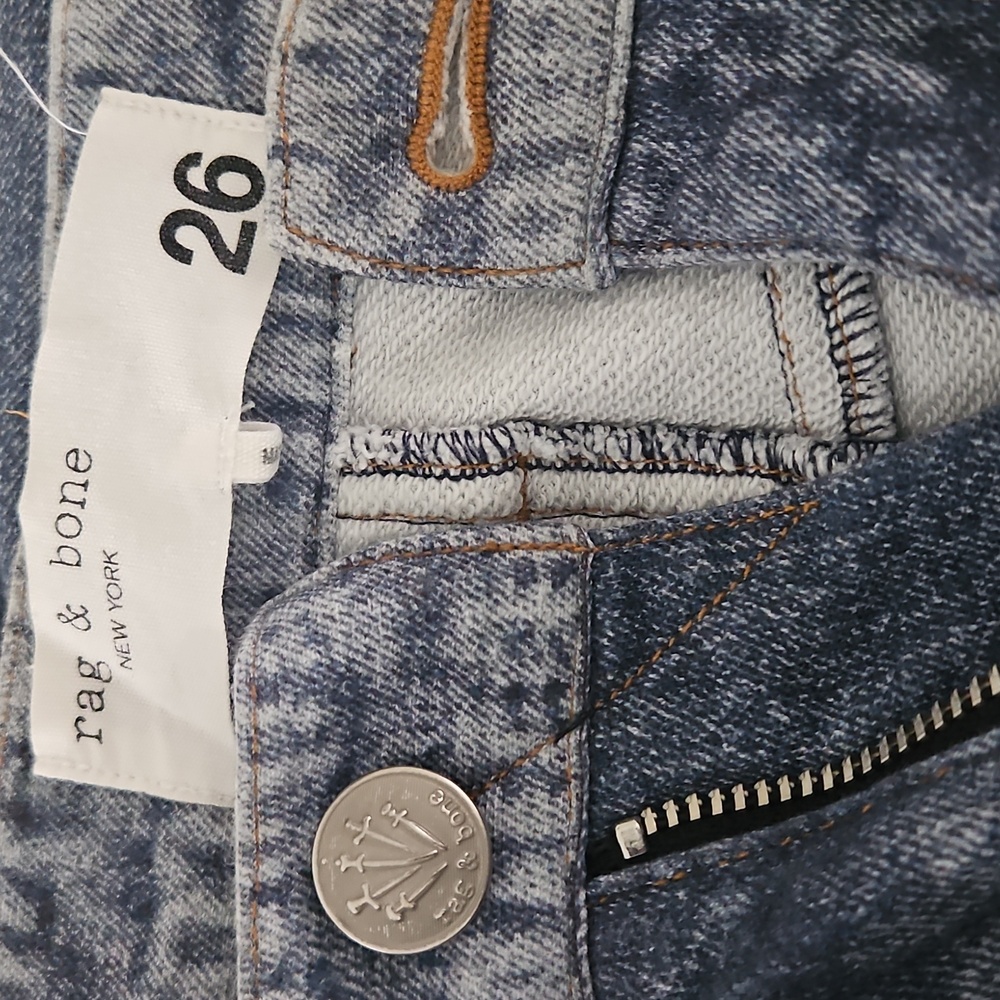 rag & bone Blue Wide Leg Jeans